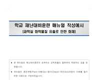 학교 재난대비훈련 매뉴얼 및 임무카드(화재)