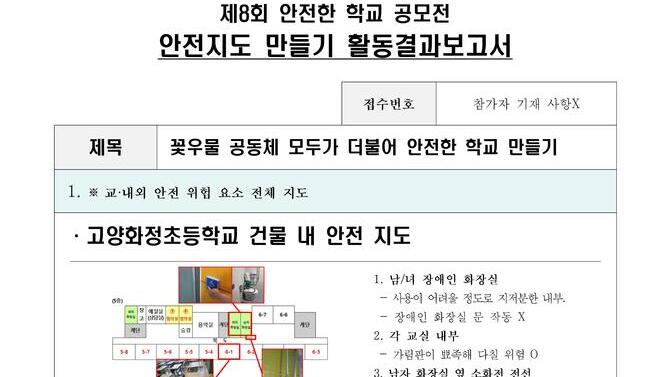 제8회 안전한학교 공모전 수상작_안전지도부문_초등부_최우수상